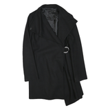 ZARA Womens Black Classic Jacket S Cotton Blend Button Closure Casual Outerwear