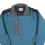 NEVADA Womens Blue & Grey Zip Jacket S Polyester Blend Plain Outdoor Warm