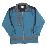 NEVADA Womens Blue & Grey Zip Jacket S Polyester Blend Plain Outdoor Warm