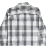 WRANGLER Mens Grey & White Check Shirt M Long Sleeve Button Casual Cotton