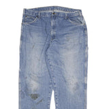 DICKIES Mens Jeans Blue Relaxed Straight Denim Medium W40 L32 Workwear Zip
