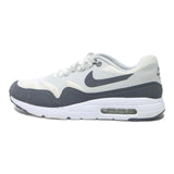 NIKE Air Max 1 Mens Low Top Trainers White & Grey Synthetic UK 9 Sport Casual
