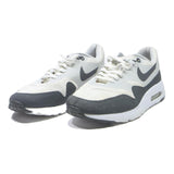 NIKE Air Max 1 Mens Low Top Trainers White & Grey Synthetic UK 9 Sport Casual