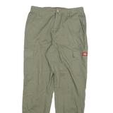 DICKIES Mens Cotton Blend Relaxed Cargo Trousers Green W28 L29 Casual Workwear