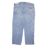 DICKIES Mens Jeans Blue Regular Straight Denim Medium W40 L32 Workwear Zip