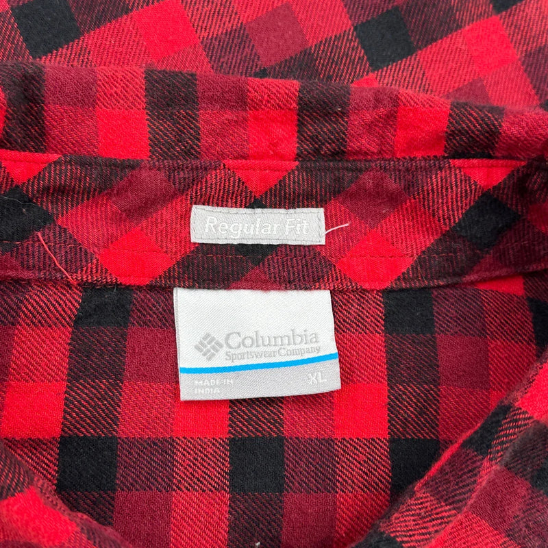 Columbia Checked Flannel Shirt - XL Black Cotton