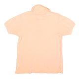 LACOSTE Womens Peach Short Sleeve Plain Polo Shirt M Classic Cotton Blend