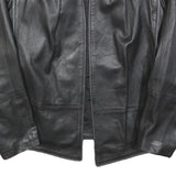 ROLF KONIG KOLLEKTION Womens Black Leather Jacket M Woven Classic Elegant