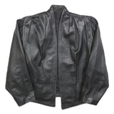 ROLF KONIG KOLLEKTION Womens Black Leather Jacket M Woven Classic Elegant