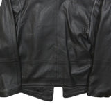 ROLF KONIG KOLLEKTION Womens Black Leather Jacket M Woven Classic Elegant