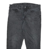 CARHARTT Mens Relaxed Black Cotton Blend Zip Trousers W35 L26 Workwear Style