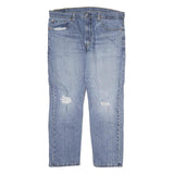 LEVI'S 502 Mens Jeans Blue Regular Straight Denim Medium W38 L30 Classic Style