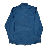 Wrangler Denim Shirt - Large Blue Cotton