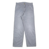 CARHARTT Mens Cotton Blue Relaxed Straight Trousers W31 L30 Workwear Casual