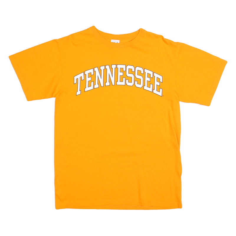 ANVIL Mens Orange Tennessee Graphic T-Shirt M Short Sleeve Crew Neck Cotton