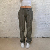 40 Weft Checked Trousers - 31W UK 12 Brown Cotton