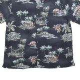 BATIK BAY Mens Black Tropical Print Rayon Shirt XL Casual Hawaiian Holiday
