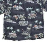 BATIK BAY Mens Black Tropical Print Rayon Shirt XL Casual Hawaiian Holiday
