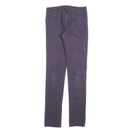 LEVI'S Womens Slim Purple Cotton Blend Denim Jeans W28 L33 Classic Zip Pockets