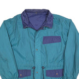 Mens Blue & Navy Zip Up Casual Polyester Blend Jacket M Windbreaker Lightweight