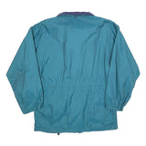 Mens Blue & Navy Zip Up Casual Polyester Blend Jacket M Windbreaker Lightweight