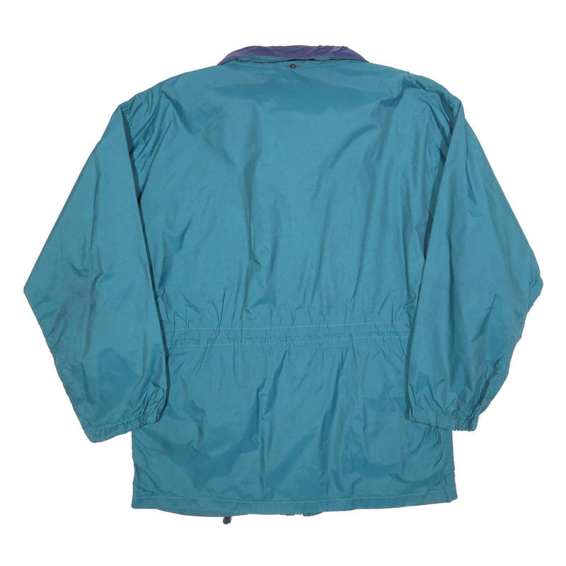 Mens Blue & Navy Zip Up Casual Polyester Blend Jacket M Windbreaker Lightweight