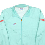 HIPPO Womens Blue Zip Jacket L Polyester Casual Track Style Retro Striped