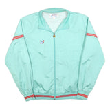 HIPPO Womens Blue Zip Jacket L Polyester Casual Track Style Retro Striped