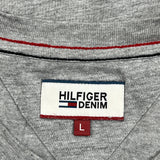 Hilfiger Denim T-Shirt - Large Gray Cotton