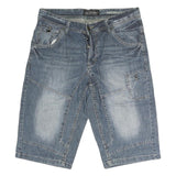 ANGELO LITRICO Mens Blue Casual Denim Shorts M W36 Cotton Relaxed Fit