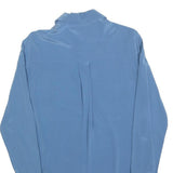 Womens Blue Basic Shirt Long Sleeve Collared Plain Size S Casual Office