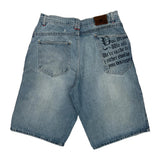 Unbranded Baggy Denim Shorts - 32W 11L Light Wash Denim