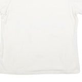 ADIDAS Womens White Cotton Blend Graphic T-Shirt L Short Sleeve Crew Neck Logo