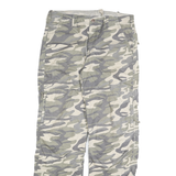 ANGELO LITRICO Mens Regular Fit Camouflage Trousers W32 L32 Polyester Zip