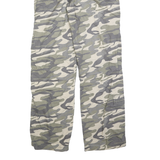 ANGELO LITRICO Mens Regular Fit Camouflage Trousers W32 L32 Polyester Zip