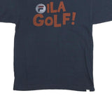 FILA Mens Navy Blue Graphic T-Shirt M Short Sleeve Crew Neck Golf Clubhouse