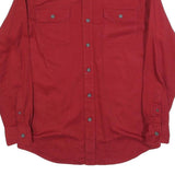 WRANGLER Mens Red Shirt S Western Cotton Blend Long Sleeve Casual Button