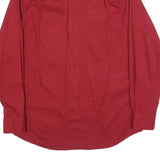 WRANGLER Mens Red Shirt S Western Cotton Blend Long Sleeve Casual Button