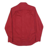 WRANGLER Mens Red Shirt S Western Cotton Blend Long Sleeve Casual Button