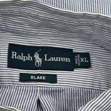 Blake Ralph Lauren Striped Shirt - XL Blue Cotton
