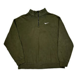 Nike 1/4 Zip - Small Green Cotton