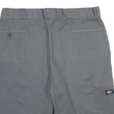 DICKIES Mens Grey Casual Shorts XL W40 Workwear Relaxed Fit Polyester Blend