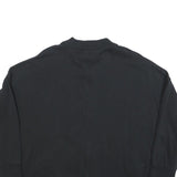NIKE Womens Black Jacket L Cotton Blend Zip Plain Sportswear Sweatshirt