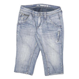 IL DOLCE Mens Denim Blue Classic Fit Cotton Blend XL W32 Shorts Casual Stylish