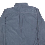CROFT & BARROW Mens Blue Cotton Blend Shirt L Button Down Collar Long Sleeve
