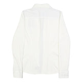 LA MARTINA Womens White Cotton Blend Shirt XS Embroidered Logo Button-Up