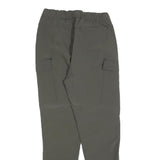 ZARA Womens Polyester Blend Green Regular Cargo Trousers W26 L26 Elastic Cuffs