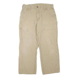 CARHARTT Mens Jeans Beige Regular Straight Cotton Blend W33 L26 Workwear Durable
