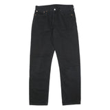 LEVI'S Mens Regular Black Jeans Cotton Button W34 L31 Classic Straight Fit Denim