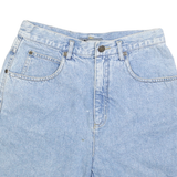 LIZ WEAR Womens Denim Blue Casual Shorts S W28 Cuffed Button Closure Cotton